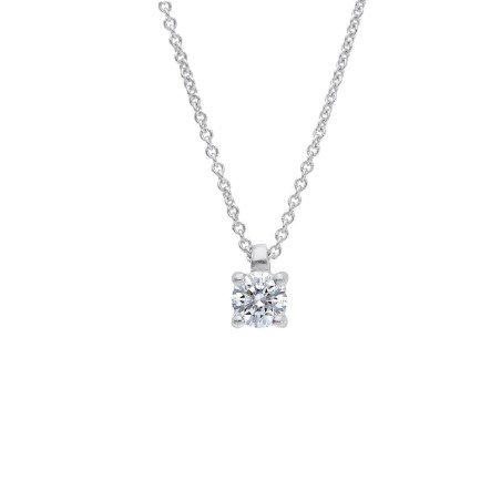Girocollo punto luce in oro bianco 750/ooo e diamante