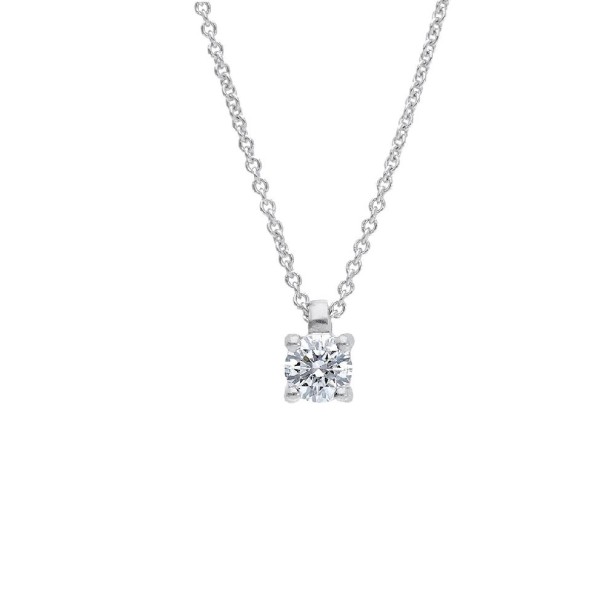Girocollo punto luce in oro bianco 750/ooo e diamante