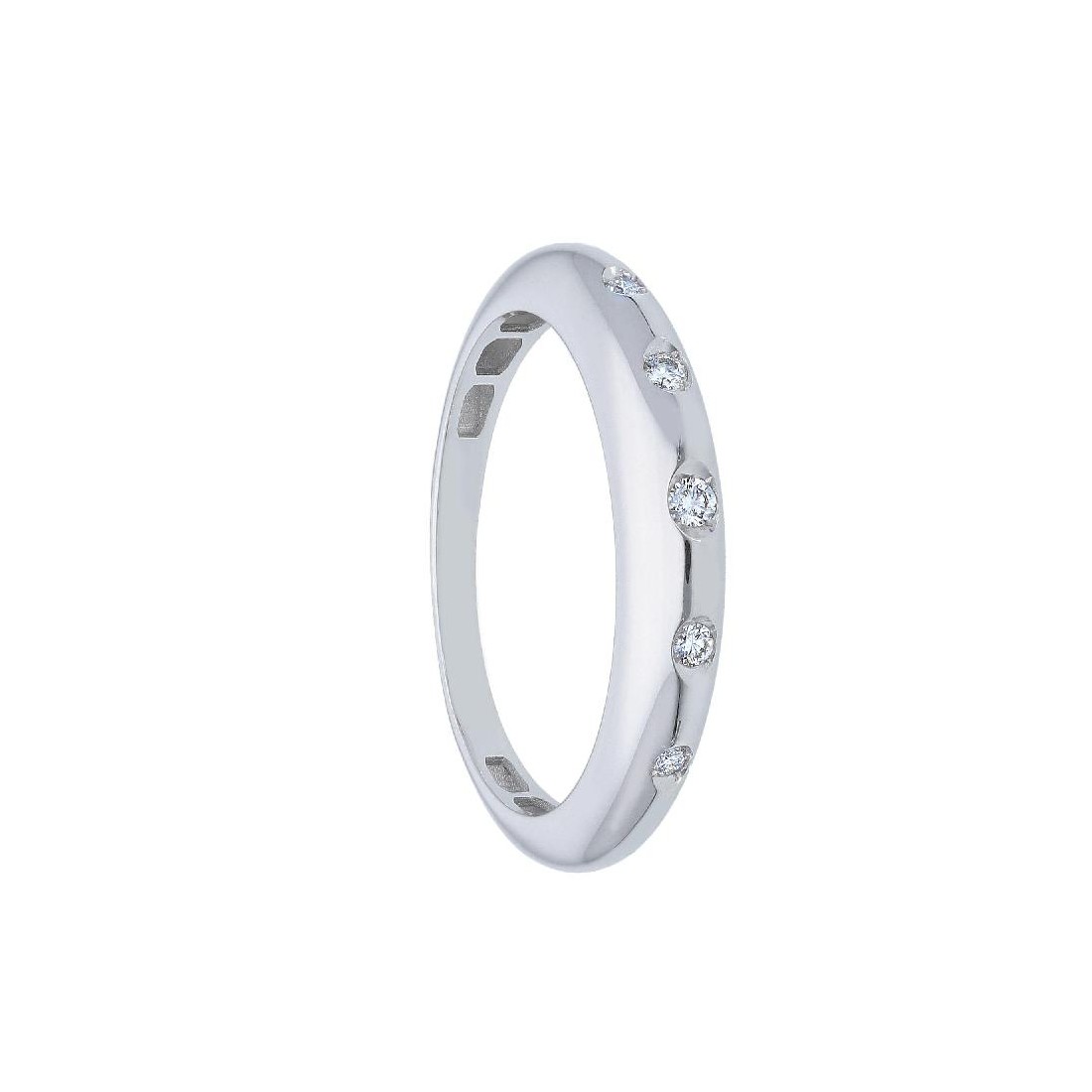 Anello in oro bianco 750/°°° e diamante