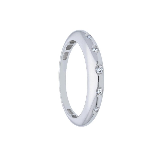 Anello in oro bianco 750/°°° e diamante
