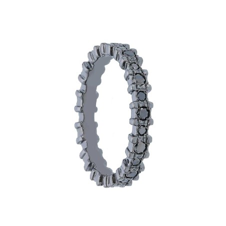 Anello eternity in oro brunito 750/ooo e diamante black
