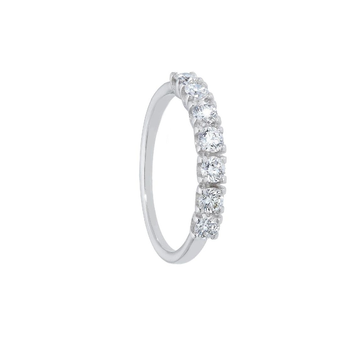 Anello riviere in oro bianco 750/°°° e diamante