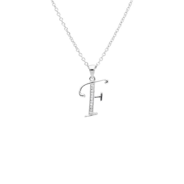 Girocollo in argento 925/°°° e zirconia cubica con iniziale