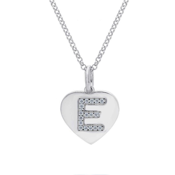 Girocollo in argento 925/ooo e zirconia cubica con iniziale