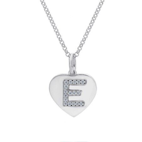 Girocollo in argento 925/ooo e zirconia cubica con iniziale