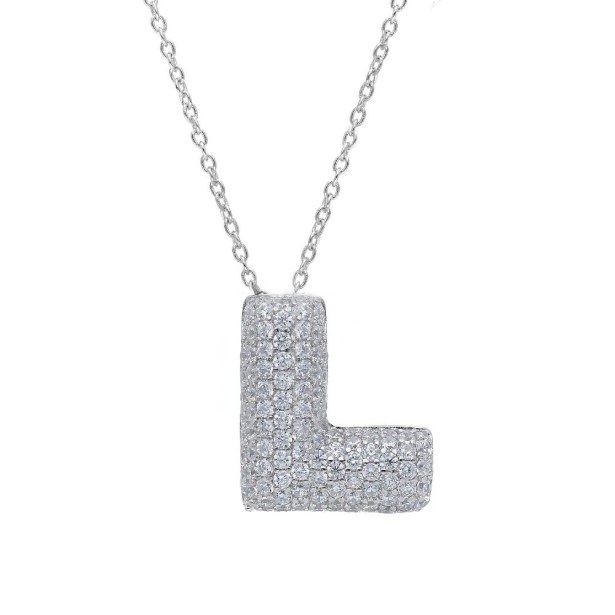 Girocollo in argento 925/°°° e zirconia cubica con iniziale