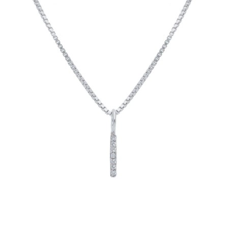 Girocollo in argento 925/°°° e zirconia cubica con iniziale