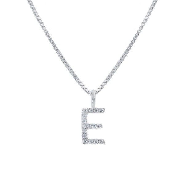 Girocollo in argento 925/°°° e zirconia cubica con iniziale