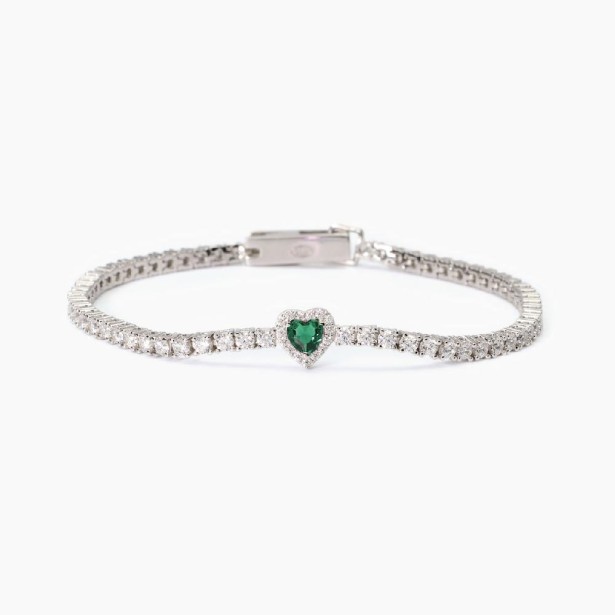 MABINA 533837 - Bracciale in argento 925/°°° smeraldo sintentico e zirconi