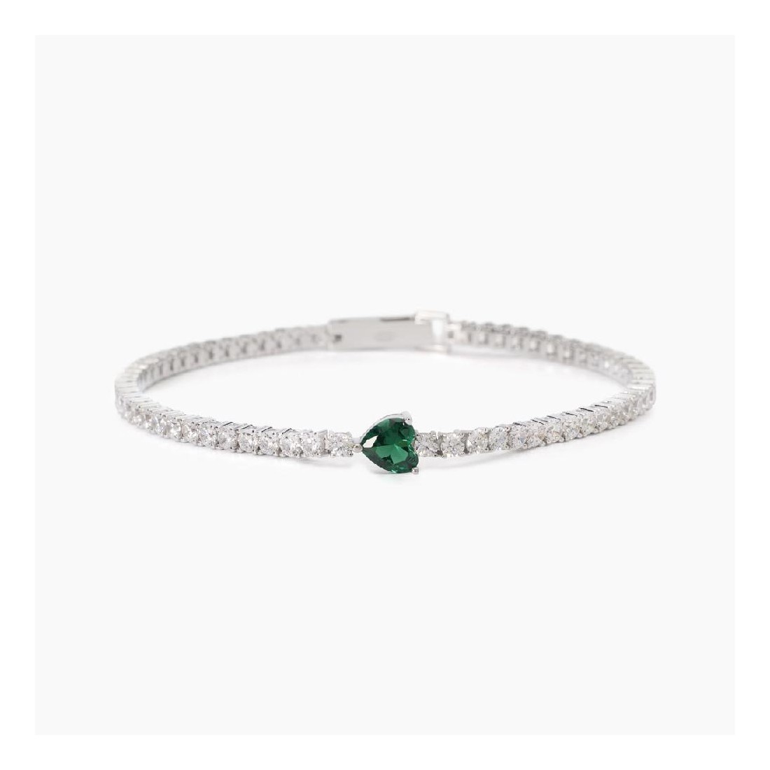 MABINA  533904 - Bracciale in argento 925/°°° smeraldo sintetico e zirconi