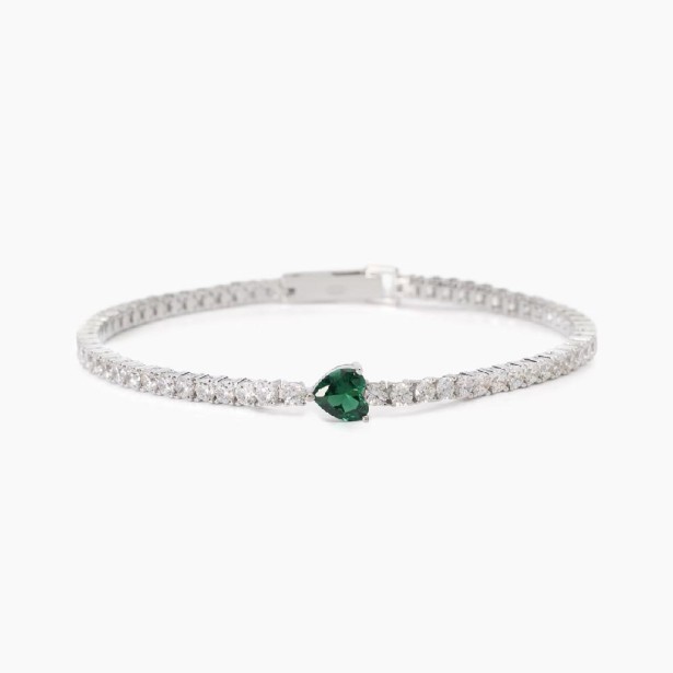 MABINA  533904 - Bracciale in argento 925/°°° smeraldo sintetico e zirconi