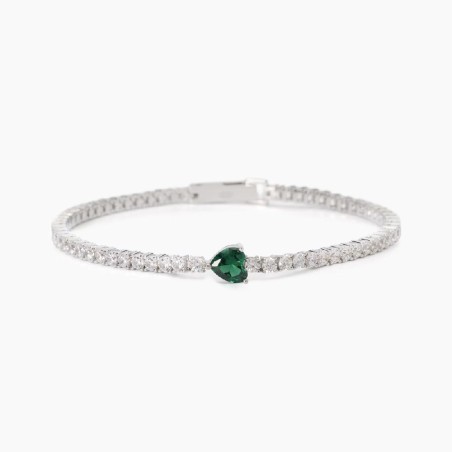 MABINA  533904 - Bracciale in argento 925/°°° smeraldo sintetico e zirconi