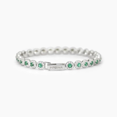 MABINA  533824 - Bracciale in argento 925/°°° smeraldo sintetico e zirconi