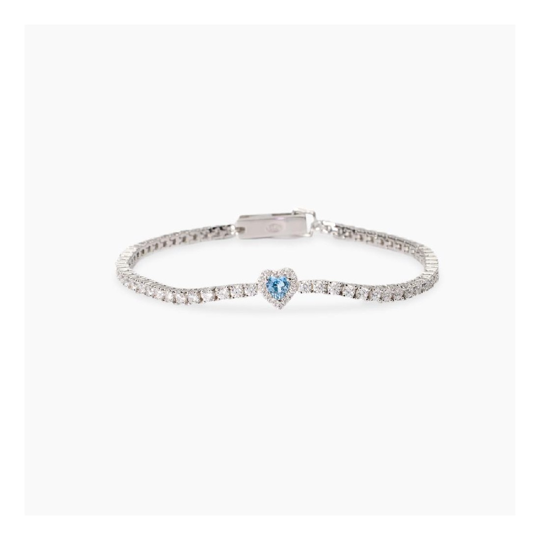 MABINA 534107 - Bracciale in argento 925/°°° acquamarina sintetica e zirconi