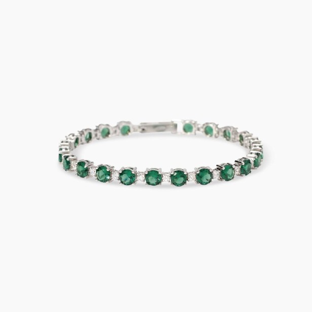 MABINA 534108 - Bracciale in argento 925/°°° smeraldo sintetico e zirconi