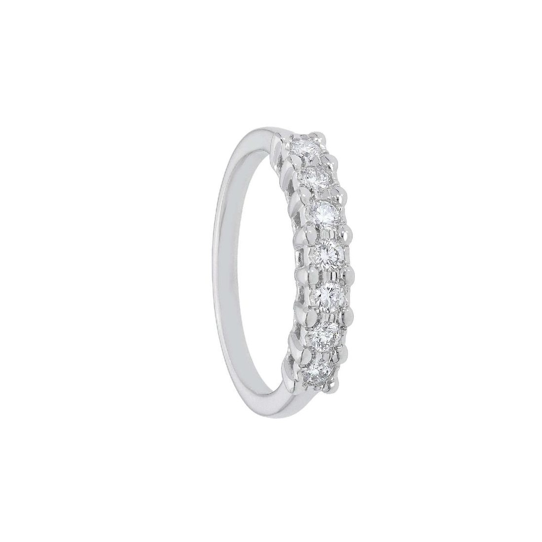 Anello riviere in oro bianco 750/ooo e diamante