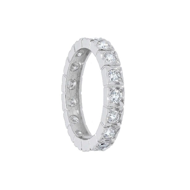 Anello eternity in oro bianco 750/ooo e diamante