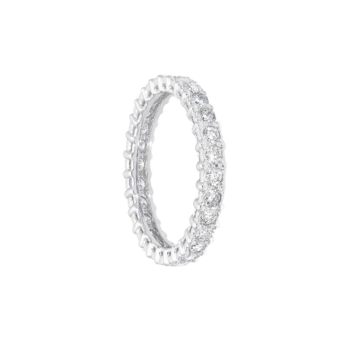 Anello eternity in oro bianco 750/ooo e diamante