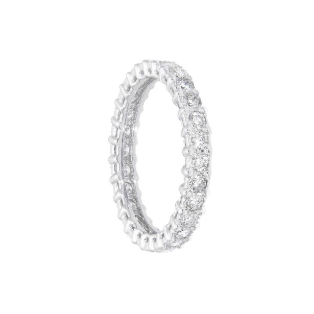 Anello eternity in oro bianco 750/ooo e diamante