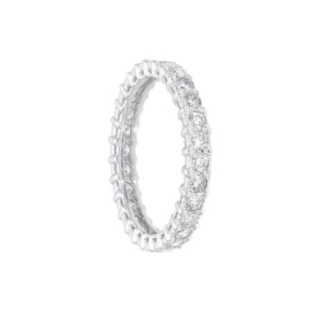 Anello eternity in oro bianco 750/ooo e diamante