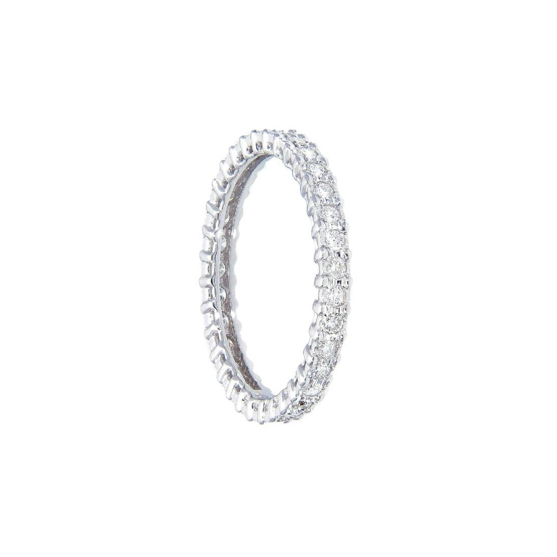 Anello eternity in oro bianco 750/ooo e diamante