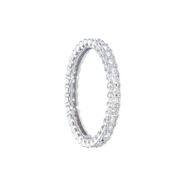 Anello eternity in oro bianco 750/ooo e diamante