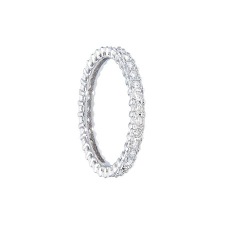 Anello eternity in oro bianco 750/ooo e diamante