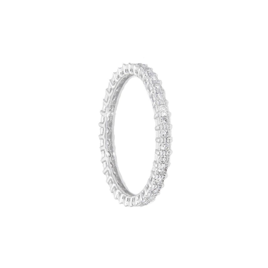 Anello eternity in oro bianco 750/ooo e diamante
