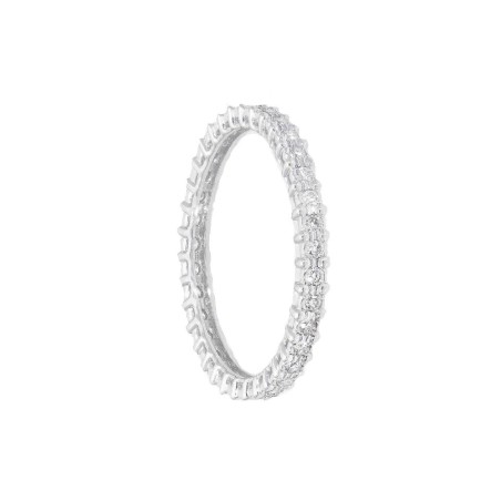 Anello eternity in oro bianco 750/ooo e diamante