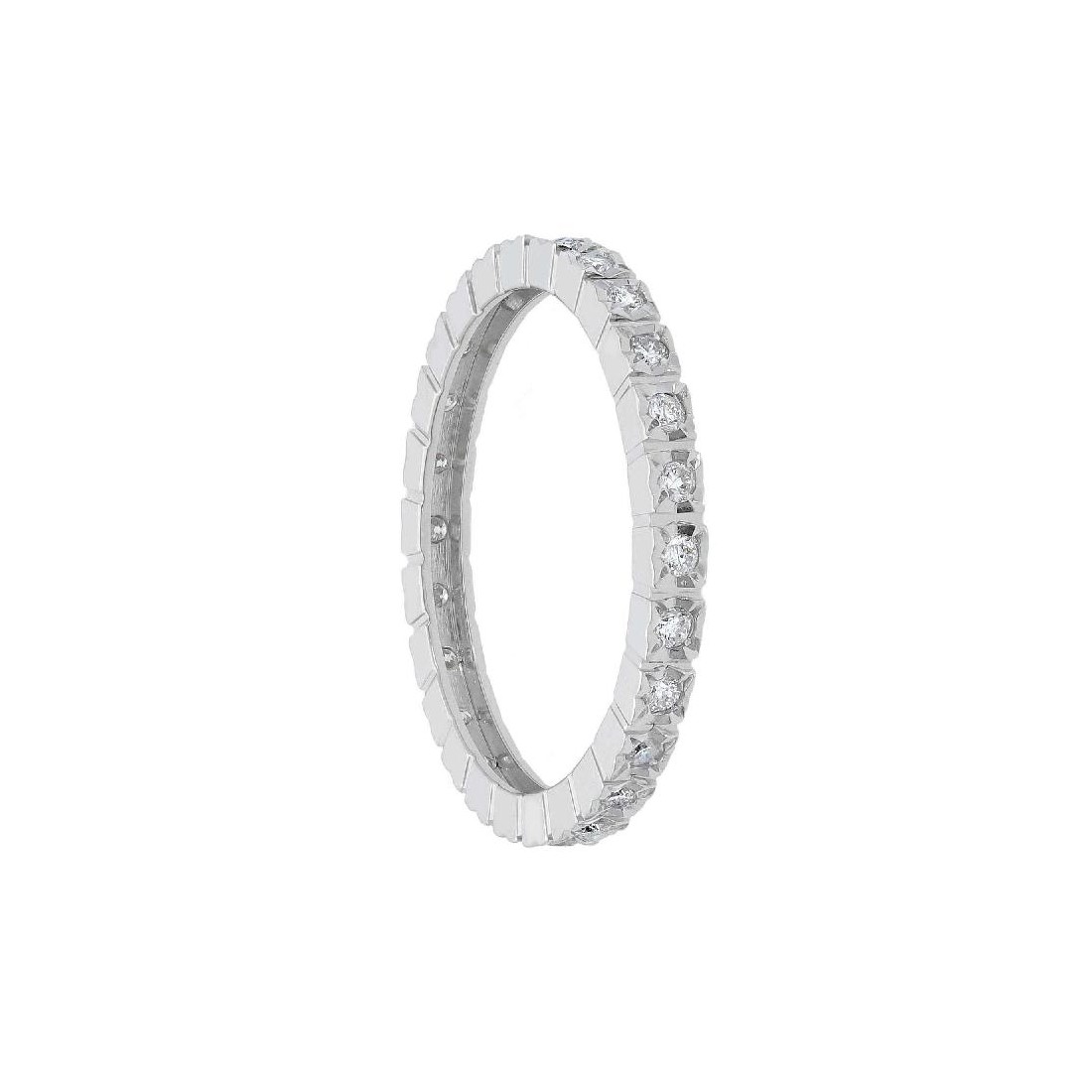 Anello eternity in oro bianco 750/ooo e diamante