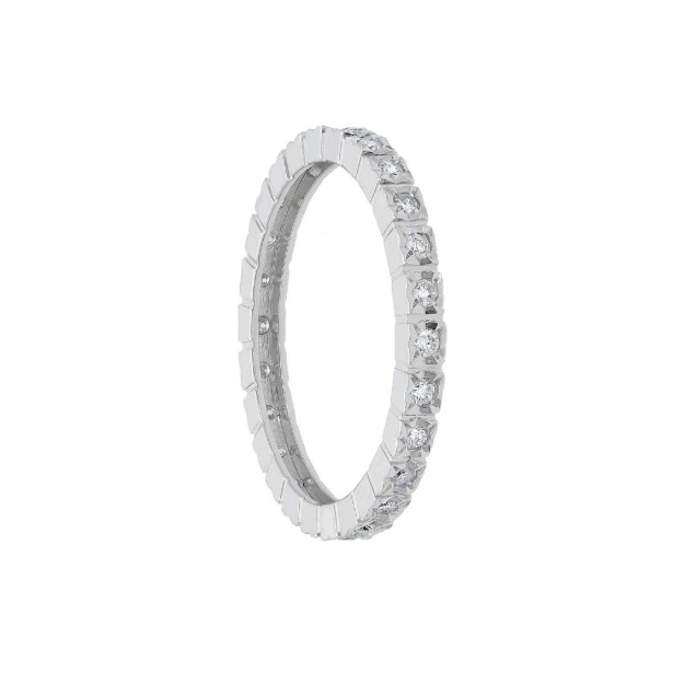 Anello eternity in oro bianco 750/ooo e diamante