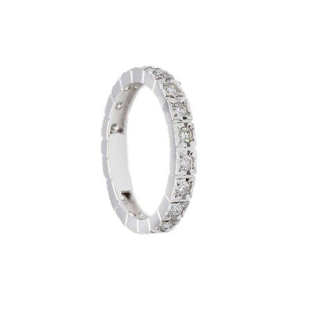 Anello eternity in oro bianco 750/ooo e diamante