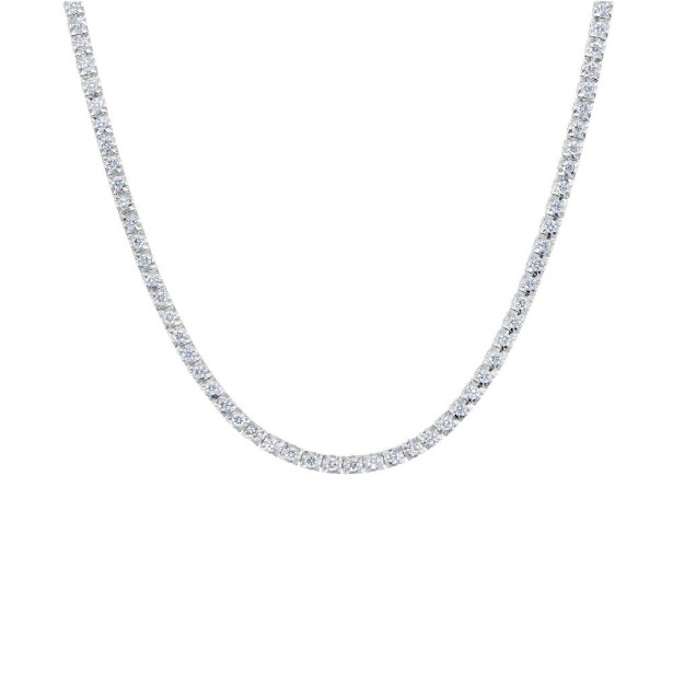 Girocollo tennis in oro bianco 750/ooo e diamante