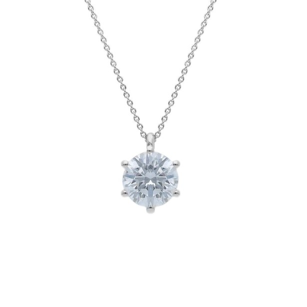 Girocollo punto luce in oro bianco 375/°°° con diamante lab-grown