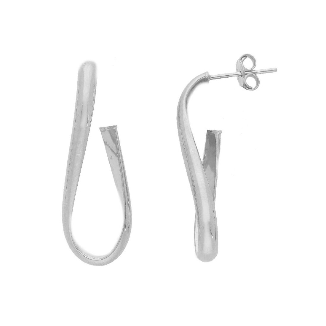 Orecchini pendenti in oro bianco 750/ooo