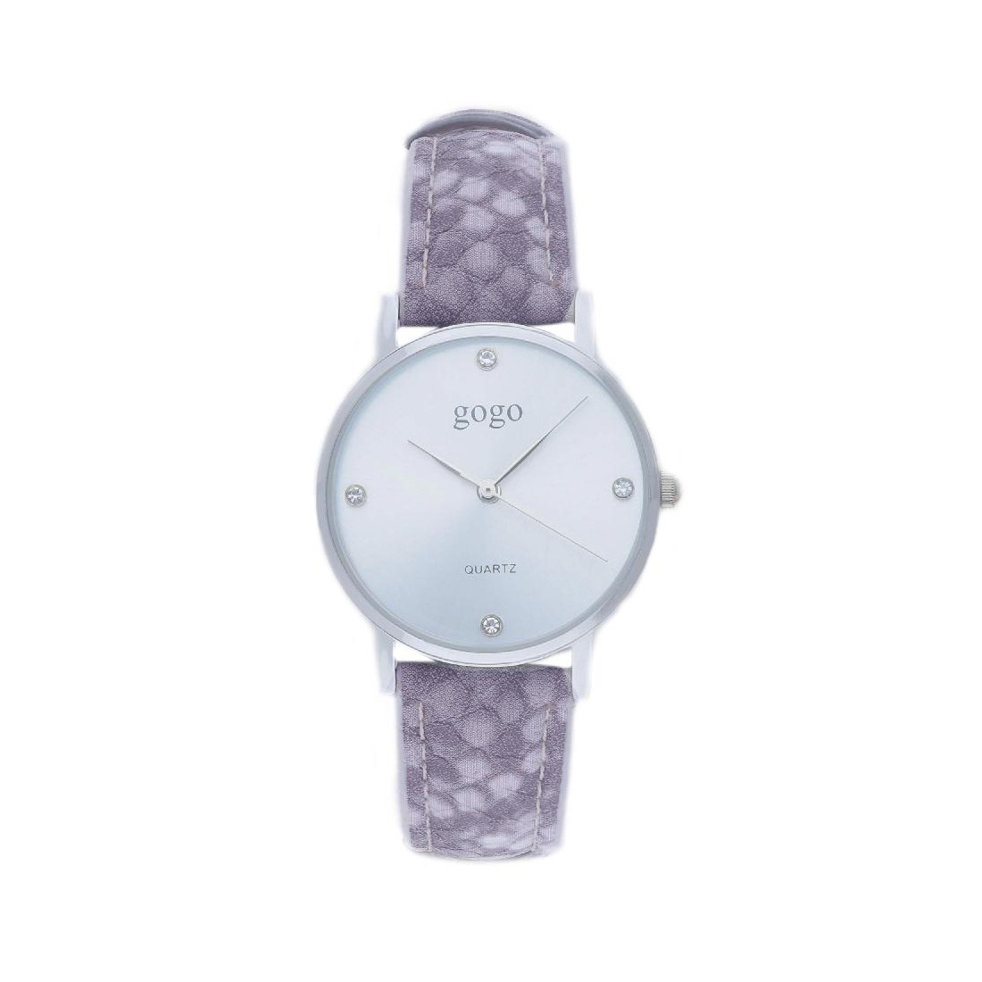 Orologio in metallo e similpelle