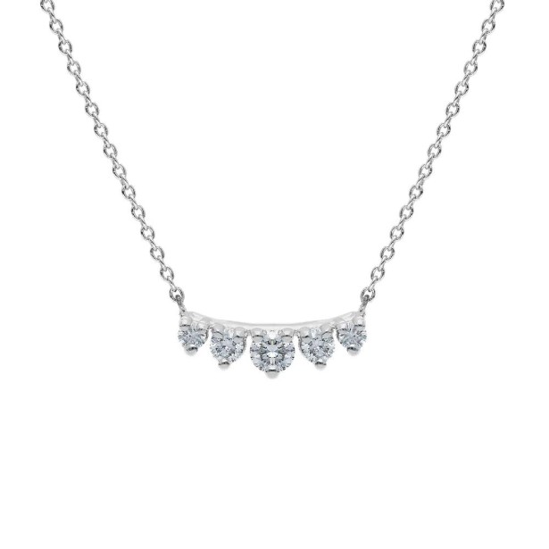 Girocollo in oro bianco 375/°°° con diamante lab-grown