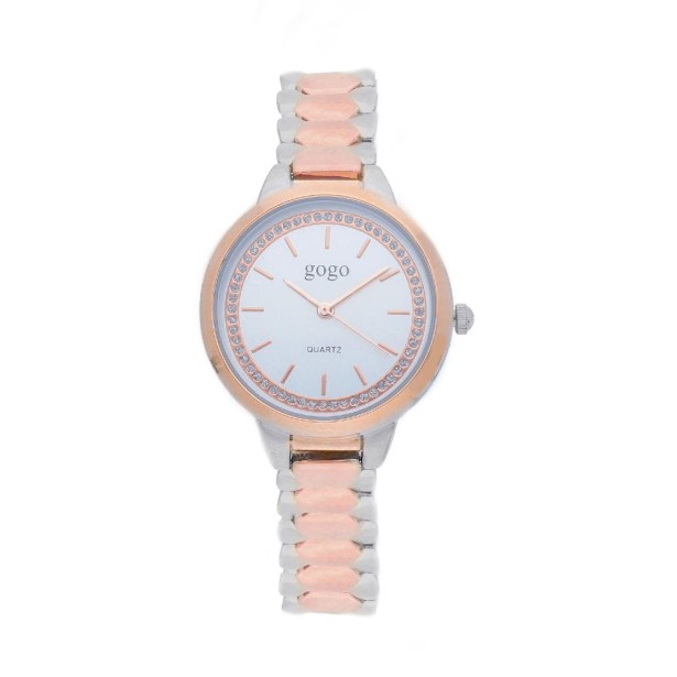 Orologio in metallo bicolore