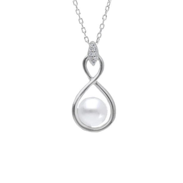 Girocollo in argento 925/ooo zirconia cubica e perla