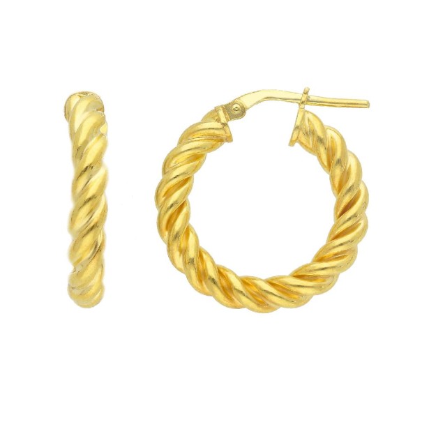 Orecchini cerchio in argento dorato 925/ooo