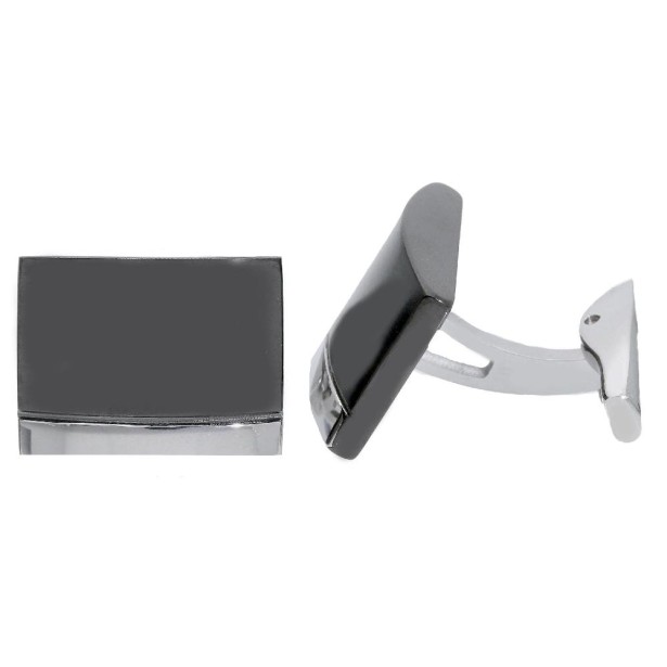 Gemelli in acciaio e pvd nero