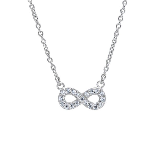 Giorocollo in argento 925/°°° e zirconia cubica con infinito