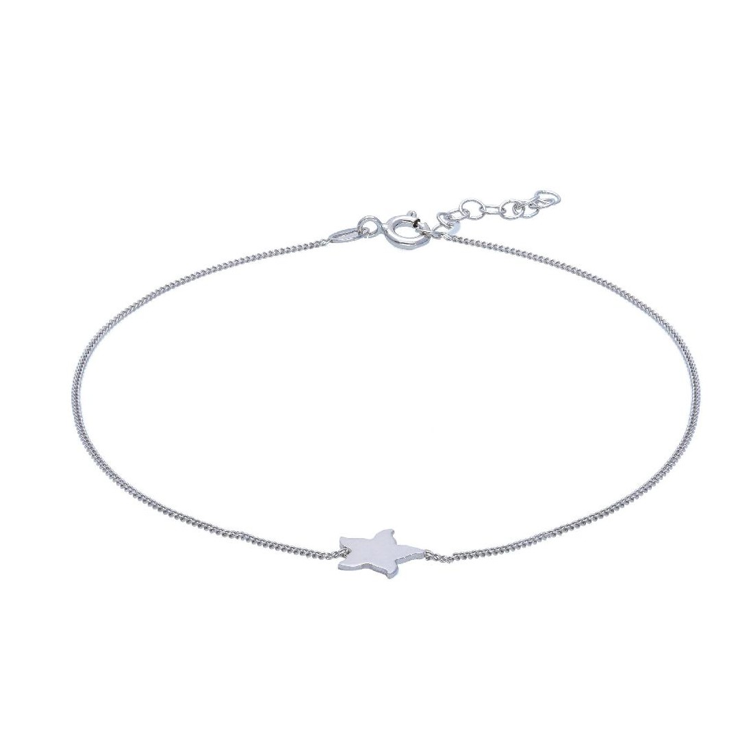 Cavigliera in argento 925/°°° rodiato con stella marina