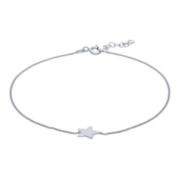 Cavigliera in argento 925/°°° rodiato con stella marina