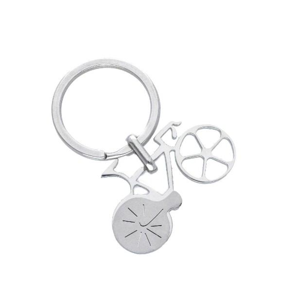 Portachiavi in acciaio con bicicletta