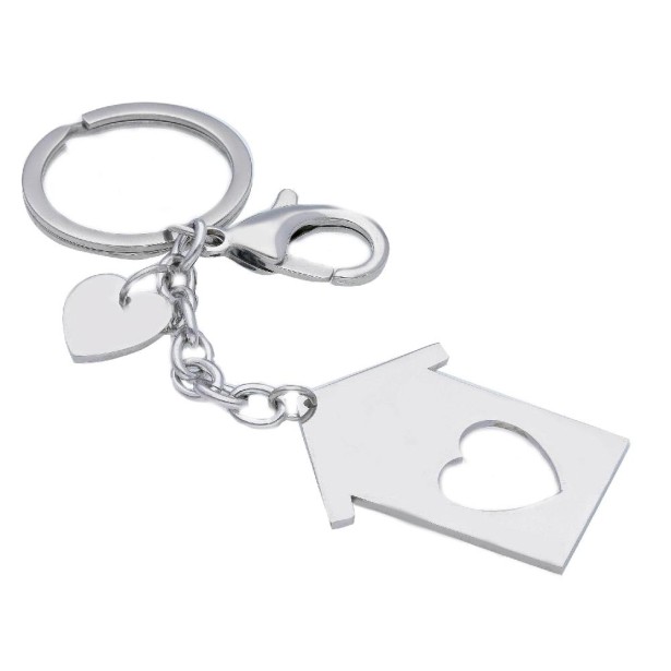 Portachiavi in acciaio con casa