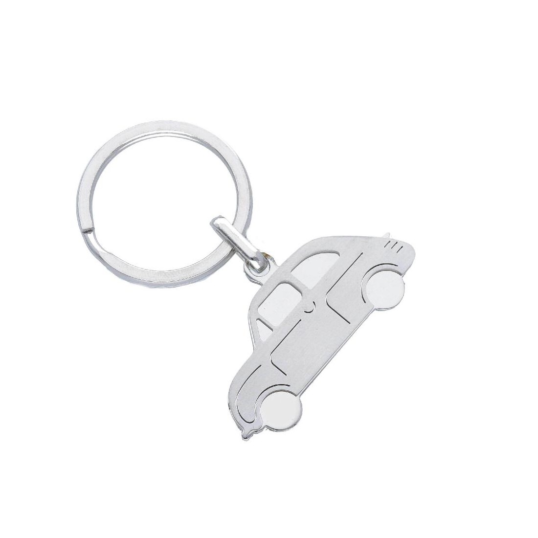 Portachiavi in acciaio con automobile