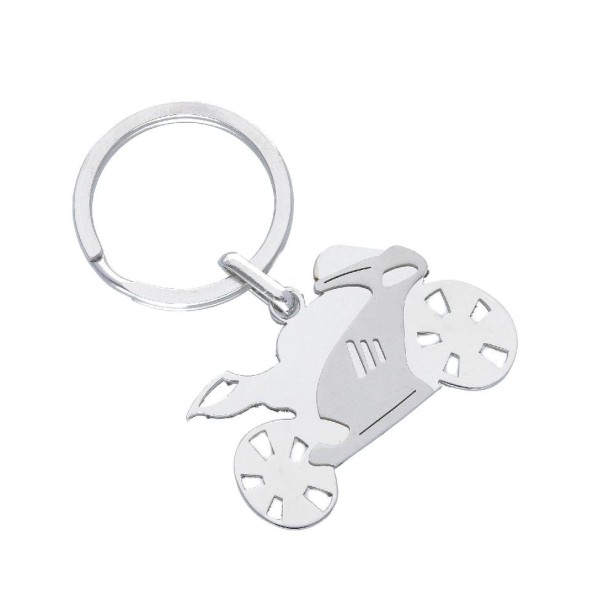 Portachiavi in acciaio con moto