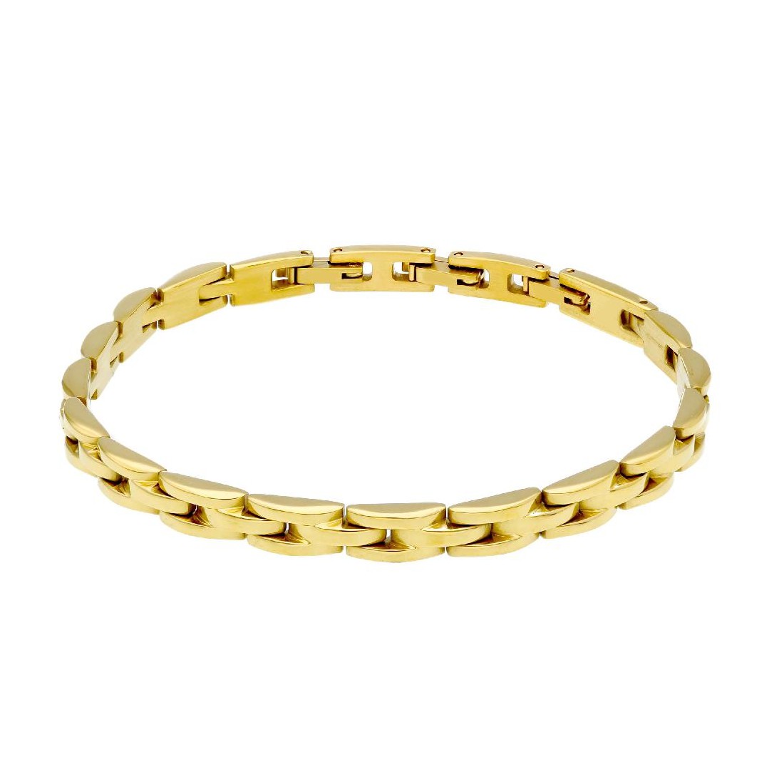 Bracciale in acciaio dorato