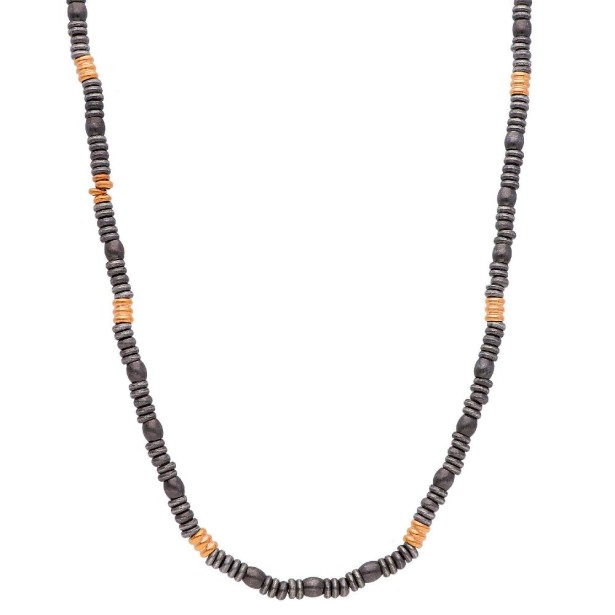 Collana in acciaio bicolore